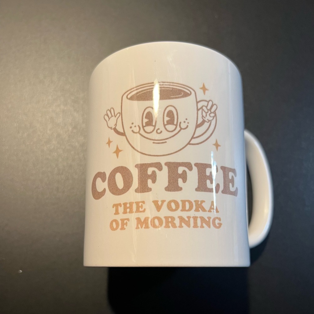 White sublimated coffee mug